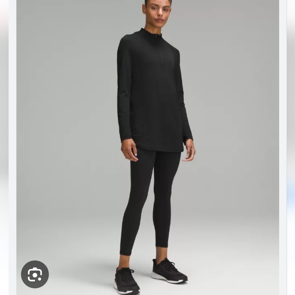 NWT lululemon Swiftly Relaxed Long-Length Half Zip, Black, Size 2